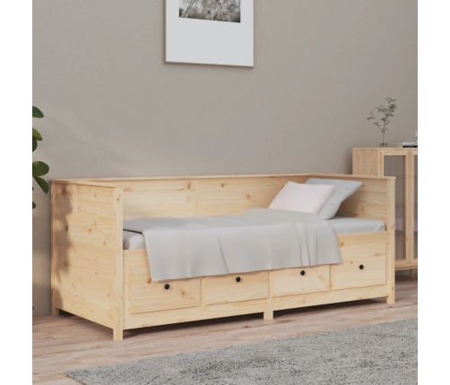 Sofá cama sin colchón madera maciza de pino 90x190 cm