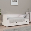 Sofá cama sin colchón madera maciza de pino blanco 90x190 cm