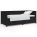 Sofá cama sin colchón madera maciza de pino negro 90x190 cm