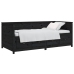 Sofá cama sin colchón madera maciza de pino negro 90x190 cm