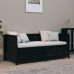 Sofá cama sin colchón madera maciza de pino negro 90x190 cm