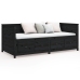 Sofá cama sin colchón madera maciza de pino negro 90x190 cm