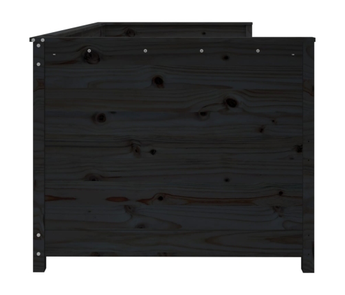 Sofá cama sin colchón madera maciza de pino negro 90x190 cm