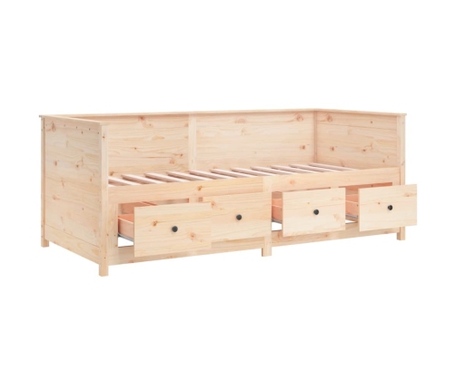 vidaXL Sofá cama de madera maciza de pino 75x190 cm