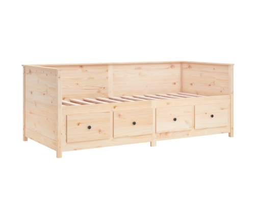 vidaXL Sofá cama de madera maciza de pino 75x190 cm