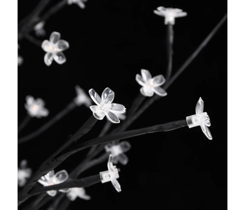 Árbol LED con flor de cerezo 84 LED blanco cálido 120 cm