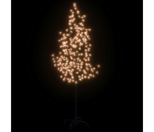 Árbol LED con flor de cerezo 220 LED blanco cálido 220 cm