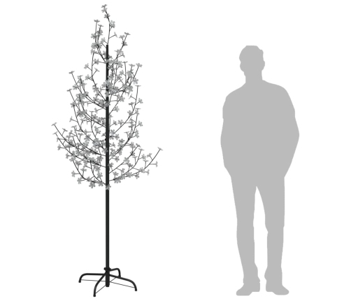 Árbol LED con flor de cerezo 220 LED blanco cálido 220 cm