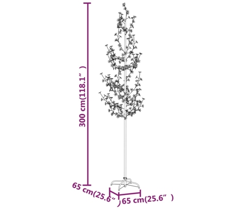 Árbol LED con flor de cerezo 368 LED blanco cálido 300 cm