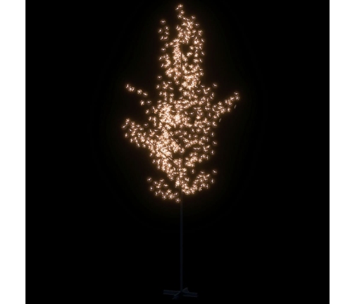 Árbol LED con flor de cerezo 672 LED blanco cálido 400 cm