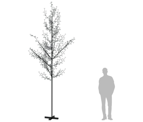 Árbol LED con flor de cerezo 672 LED blanco cálido 400 cm