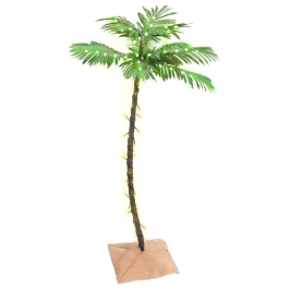 Palmera artificial con 72 LED blanco cálido 120 cm