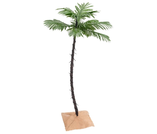 Palmera artificial con 72 LED blanco cálido 120 cm