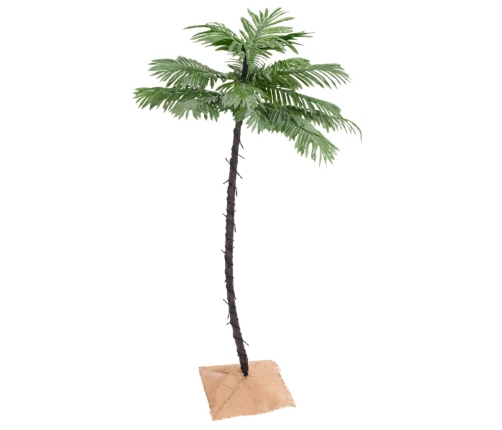 Palmera artificial con 88 LED blanco cálido 150 cm