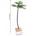 Palmera artificial con 88 LED blanco cálido 150 cm