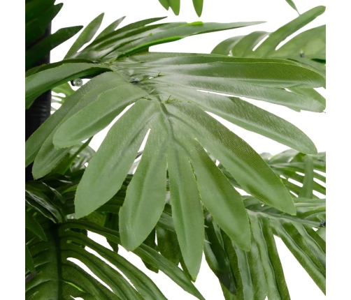 Palmera artificial con 136 LED blanco cálido 220 cm