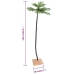 Palmera artificial con 136 LED blanco cálido 220 cm