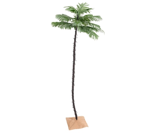 Palmera artificial con 192 LED blanco cálido 300 cm