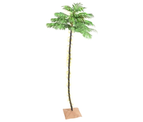 Palmera artificial con 252 LED blanco cálido 400 cm