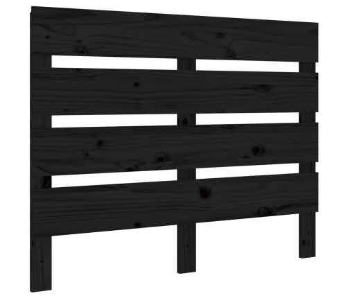 Cabecero madera maciza de pino negro 90x3x80 cm