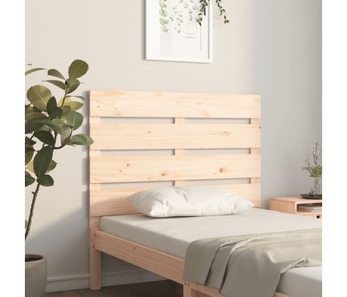 vidaXL Cabecero de cama madera maciza de pino 100x3x80 cm