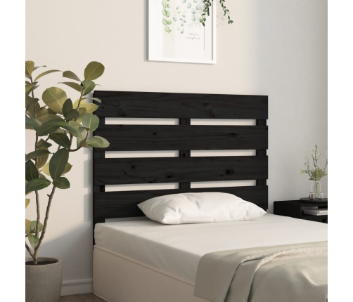 Cabecero de cama madera maciza de pino negro 100x3x80 cm