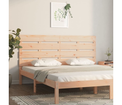 Cabecero de cama madera maciza de pino 140x3x80 cm