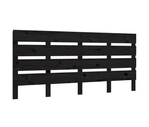 Cabecero de cama madera maciza de pino negro 200x3x80 cm