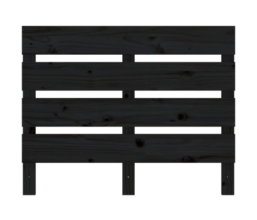 Cabecero de cama madera maciza de pino negro 75x3x80 cm