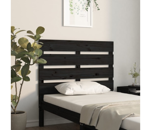 Cabecero de cama madera maciza de pino negro 75x3x80 cm