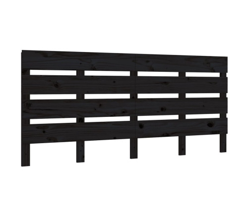 Cabecero de cama madera maciza de pino negro 135x3x80 cm