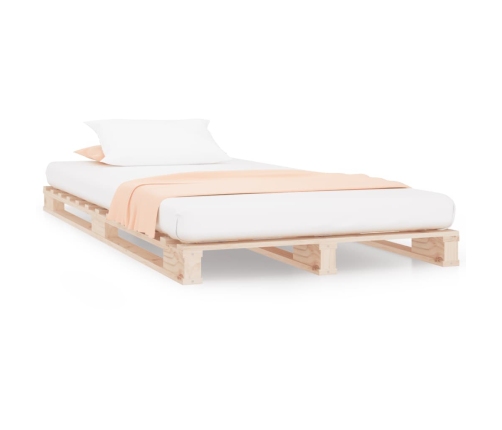 Cama de palets de madera maciza de pino 90x200 c