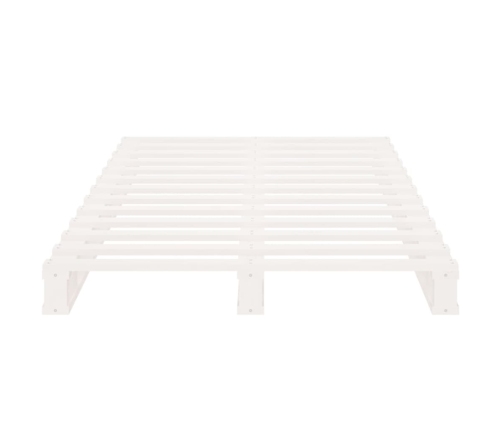 Cama de palets madera maciza de pino blanca 100x200 cm