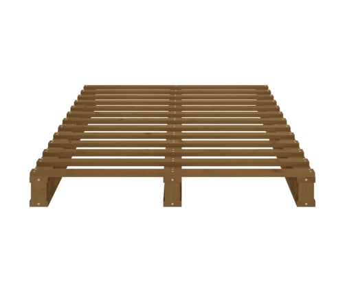 Cama de palets madera maciza de pino marrón miel 100x200 cm