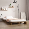 Cama de palets madera maciza de pino marrón miel 100x200 cm