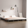 Cama de palets madera maciza de pino gris 120x200 cm