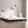 Cama de palets madera maciza pino negra King Size 150x200 cm