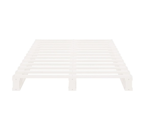 Cama de palets madera maciza pino blanca pequeña 75x190 cm