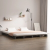 Cama de palets madera maciza pino gris 120x190 cm