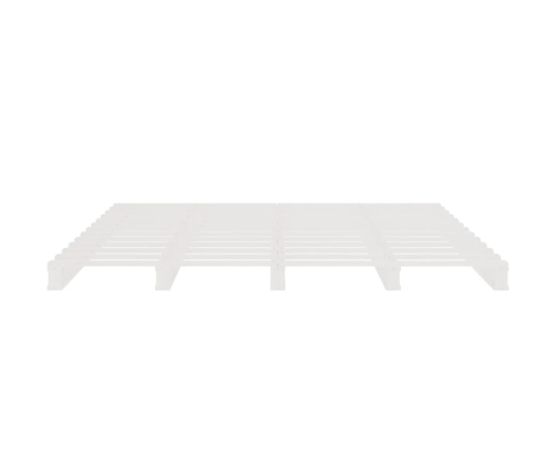 Cama de palets de madera maciza de pino blanca 135x190 cm