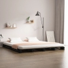 Cama de palets de madera maciza de pino negro 135x190 cm