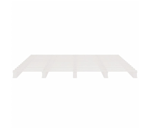 Cama de palets de madera maciza de pino blanca 140x190 cm