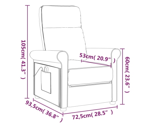 Sillón de masaje de cuero sintético negro