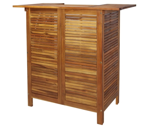 Juego muebles de bar para jardín 5 pzas madera maciza de acacia