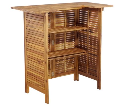 Juego muebles de bar para jardín 5 pzas madera maciza de acacia