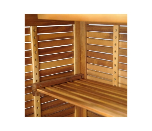 Juego muebles de bar para jardín 5 pzas madera maciza de acacia