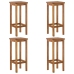 Juego muebles de bar para jardín 5 pzas madera maciza de acacia