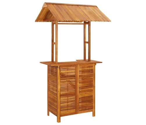 Juego muebles de bar de jardín 5 piezas madera maciza de acacia