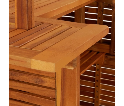 Juego muebles de bar de jardín 5 piezas madera maciza de acacia