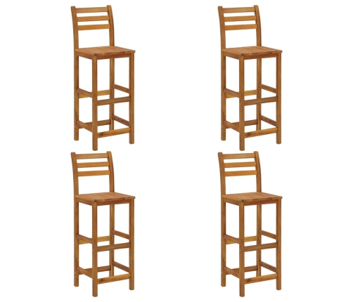 Juego muebles de bar de jardín 5 piezas madera maciza de acacia